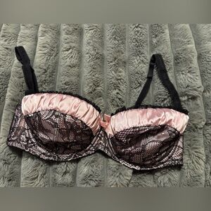 Jezebel Pink and Black Lace Bra